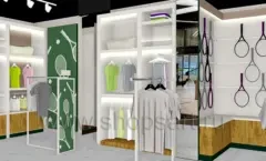Дизайн интерьера магазина Мир тенниса торговое оборудование МОДНЫЙ ШОПИНГ Дизайн 04