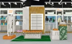 Дизайн интерьера магазина Мир тенниса торговое оборудование МОДНЫЙ ШОПИНГ Дизайн 08