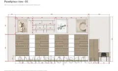 Развёртка стен 01 магазина посуды ЛЕАНА, лист 10